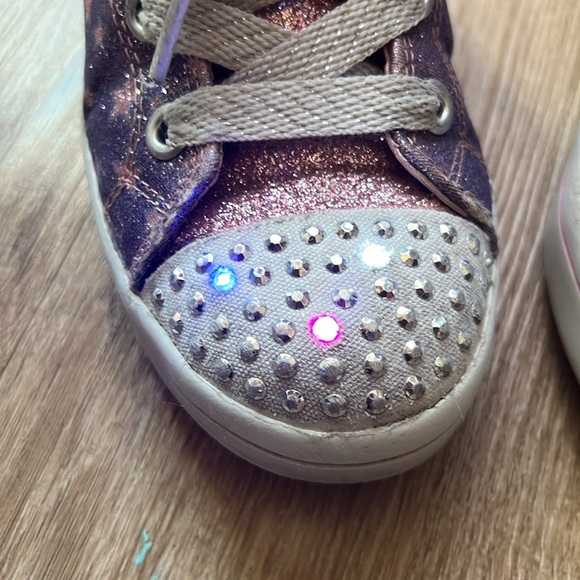 Skechers Twinkle Toes S Lights Twi-Lites Starry Gem high-top sneaker Size 12.5 - Picture 4 of 16